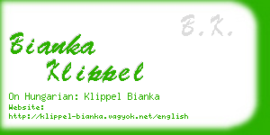 bianka klippel business card